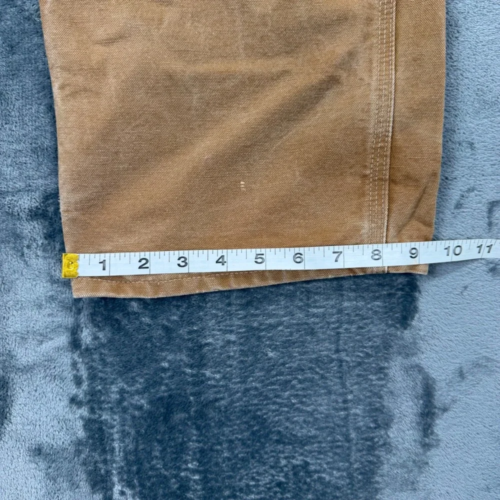Carhartt‎ USA Union Made Double Knee Pants Fade Distress Brown Canvas Mens 40x30